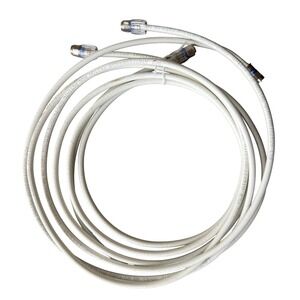 PCT Triton RG6 Coaxial Cable 18AWG White CATV CM BM with F-Type Connectors